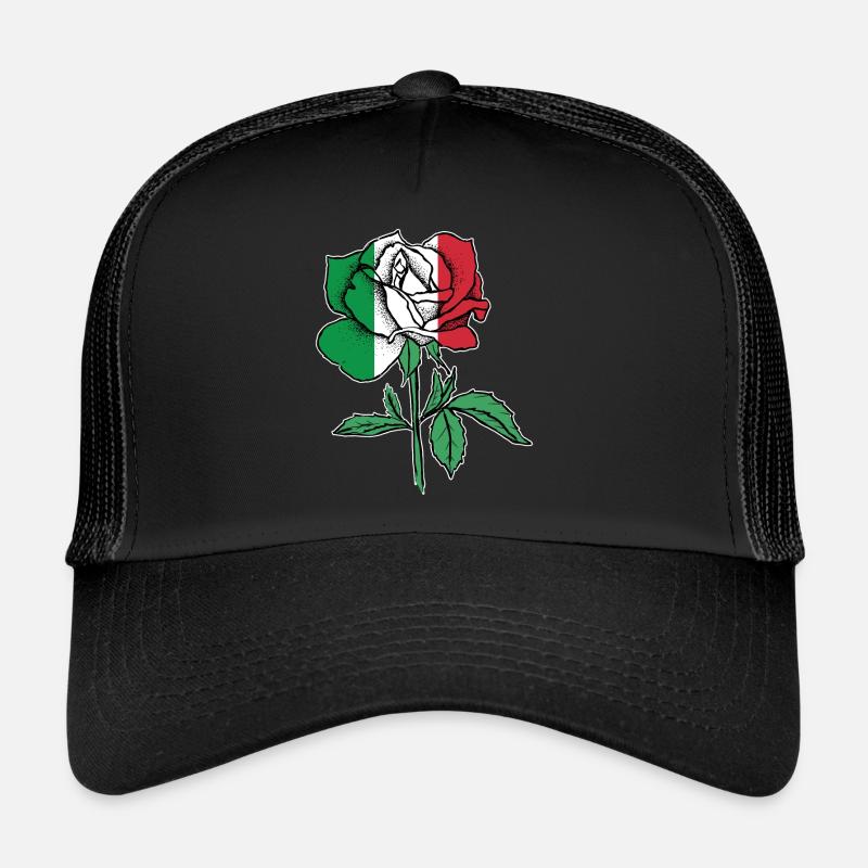 Flag Rose Mexican Flag Gift Trucker Cap