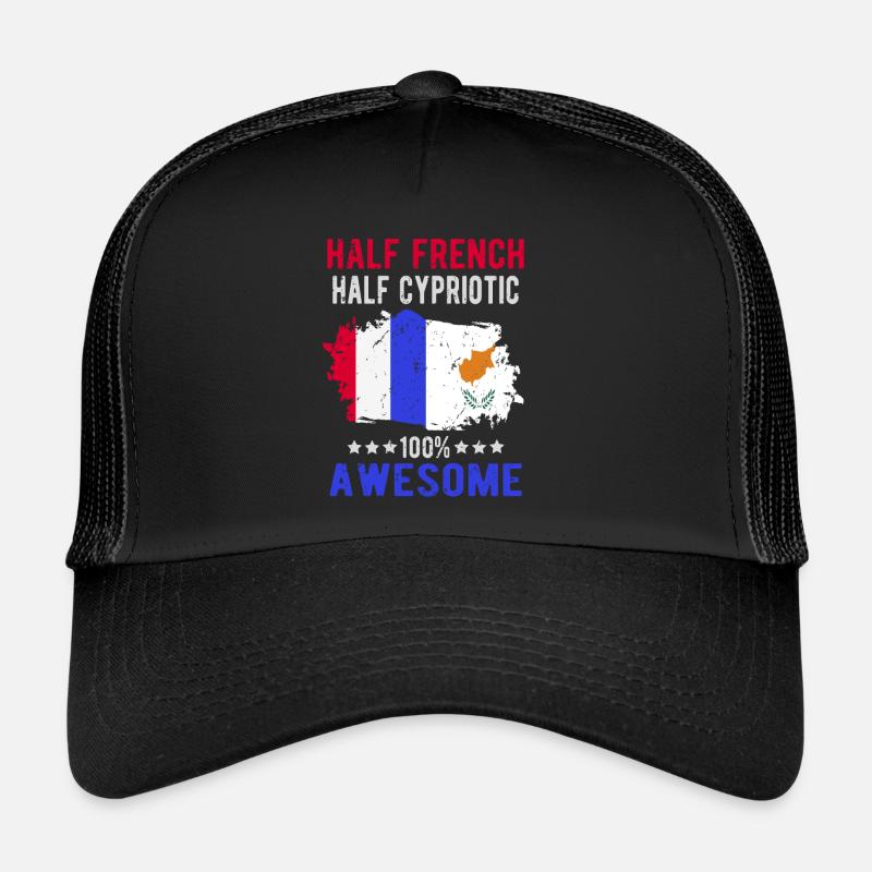 Moitié Français moitié chypriote Casquette trucker 