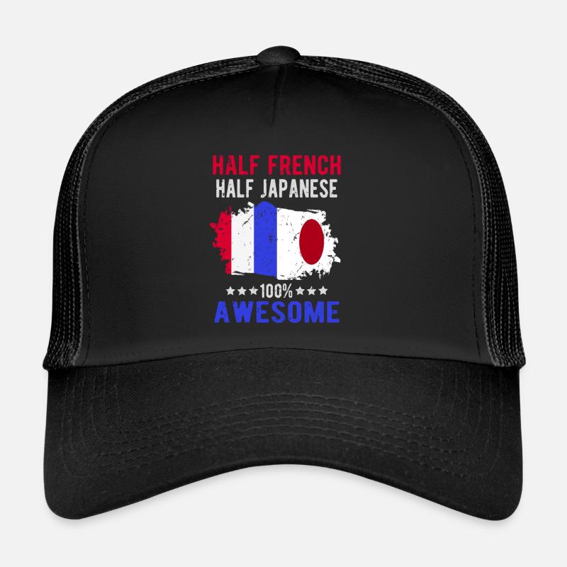 Moitié Français moitié japonais Casquette trucker 