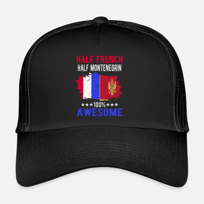 Moitié Français moitié monténégrin Casquette trucker 