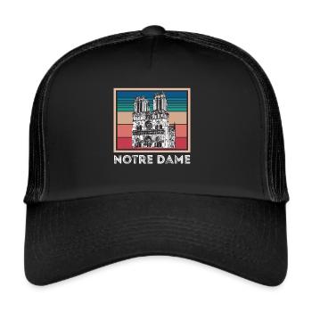 Notre Dame Cathedral Paris city centre - Trucker Cap - black/black - Front