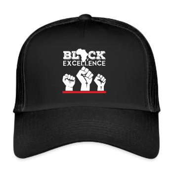 Mandela Black Excellence Freedom South Africa - Trucker Cap - black/black - Front