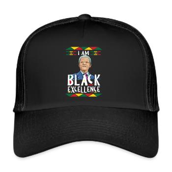 Black Excellence Mandela Freedom South Africa - Trucker Cap - black/black - Front