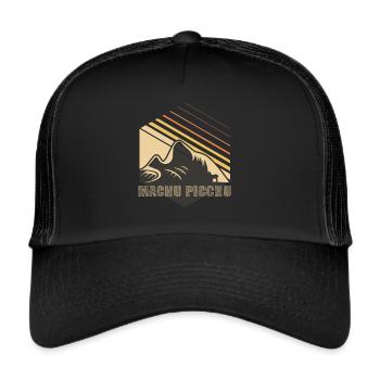 Machu Picchu Andes Peru Valley Inca - Trucker Cap - black/black - Front