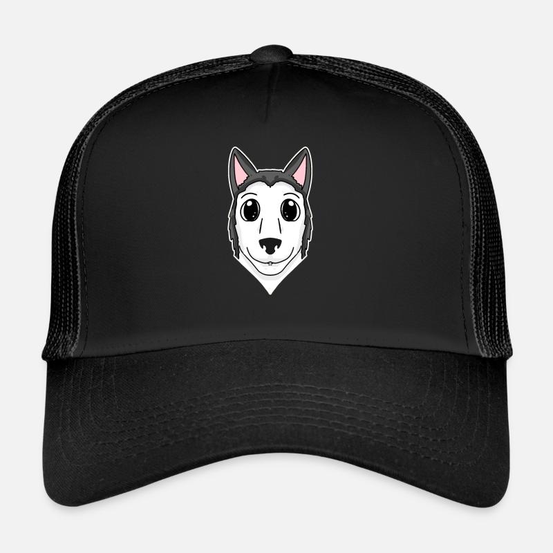 Propriétaire de chien de tête de husky sibérien Casquette trucker 