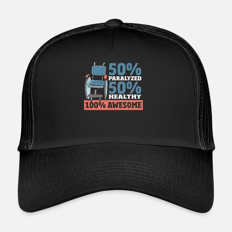 Conception paraplégique pour un - Casquette trucker  - noir/noir