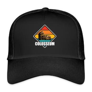 Colosseum Rome Italy Gladiators Romans - Trucker Cap - black/black - Front