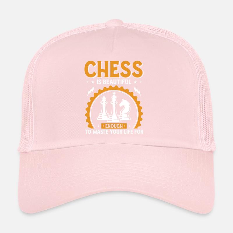 Chess Is Beautiful Quote Game Chess Pieces Trucker Cap