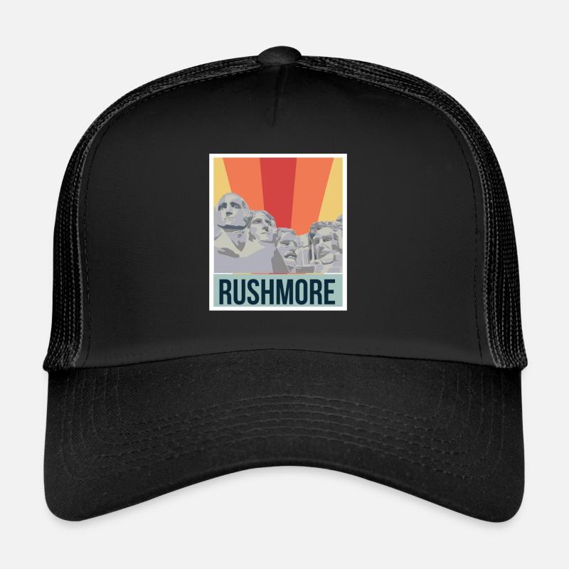 Rushmore President America Black Hills Trucker Cap