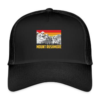 Mount Rushmore South Dakota Lincoln Memorial - Trucker Cap - black/black - Front