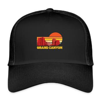 Grand Canyon Colorado Arizona Mountains Camping - Trucker Cap - black/black - Front