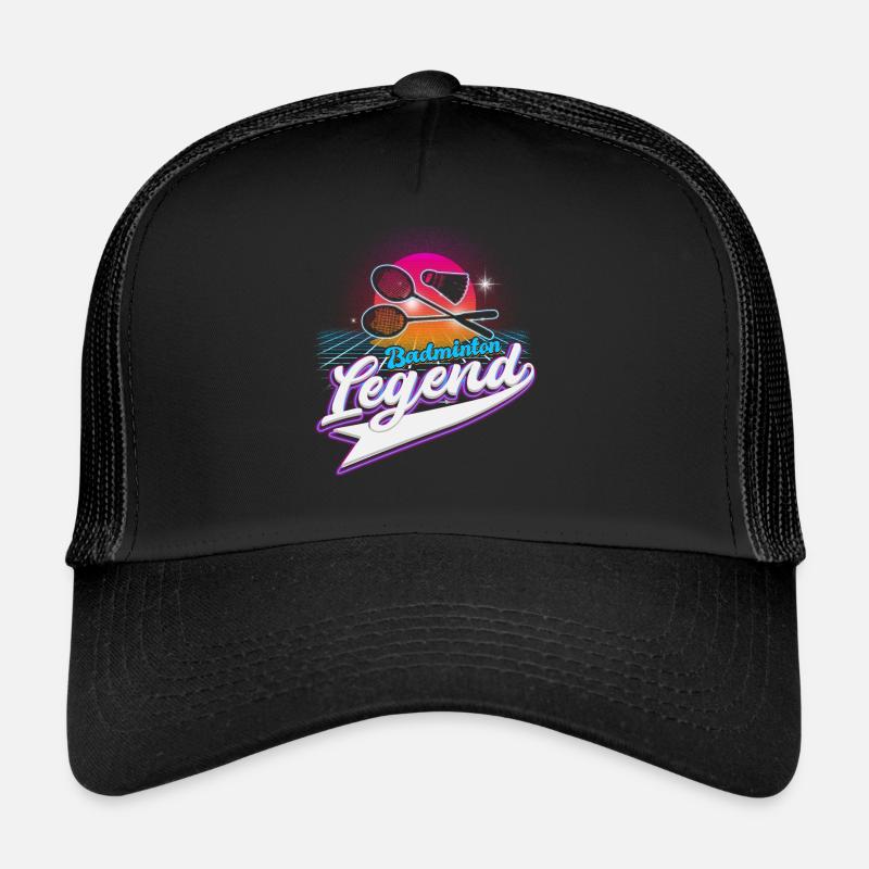 Cool Retro Crossing Rackets Badminton Legend Trucker Cap
