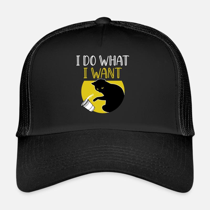 Je fais ce que je veux - Funny Cat Casquette trucker 