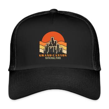Parc national grand canyon arizona colorado - Casquette trucker  - noir/noir - Devant