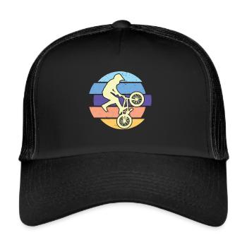 Bike Retro Bike Trip Tour Nature - Trucker Cap - black/black - Front