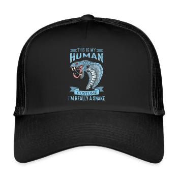 Snake Costume Cobra Snake Boa - Trucker Cap - black/black - Front