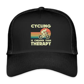 Cycling Bike Therapy Radsport Fahrrad - Trucker Cap - black/black - Front
