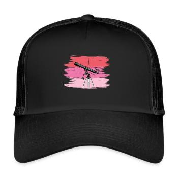 Telescope Retro Stars Planet Galaxy - Trucker Cap - black/black - Front