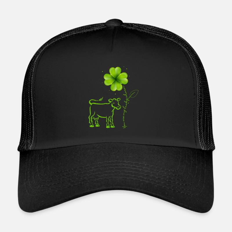 Tu es mon porte-bonheur vache trèfle Casquette trucker 