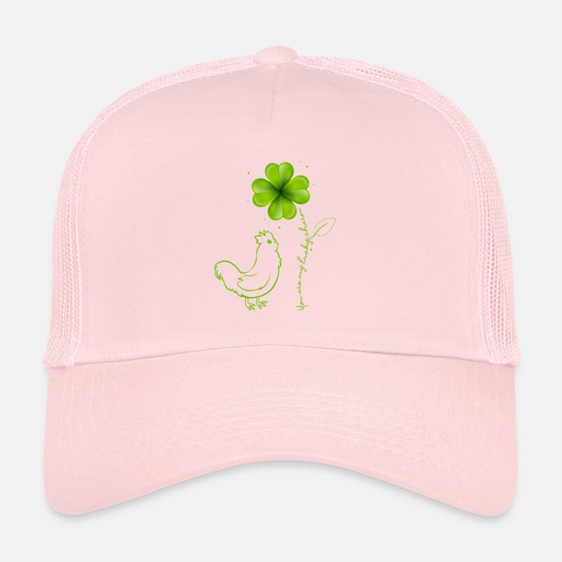 Tu es mon porte-bonheur feuille de trèfle de poulet Casquette trucker 