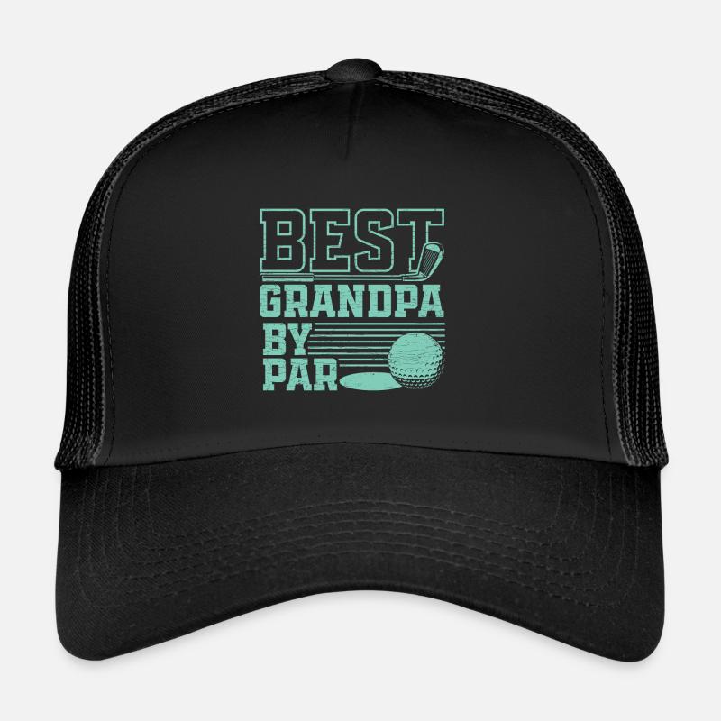 Großvater Golfer Opa Golf - Trucker Cap - Schwarz/Schwarz