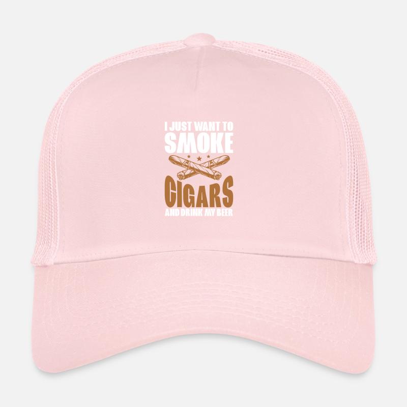 Zigarre Rauchen Raucher Tabak Zigarren Geschenk Trucker Cap