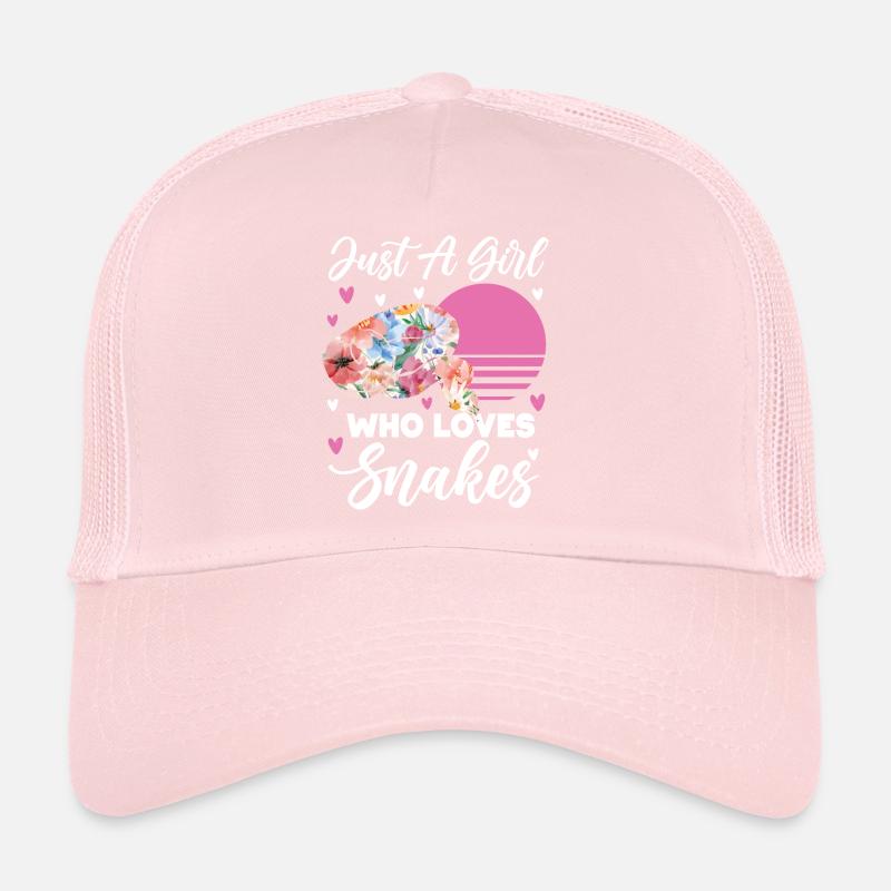 Snake Serpent Flower Floral Just A Trucker Cap