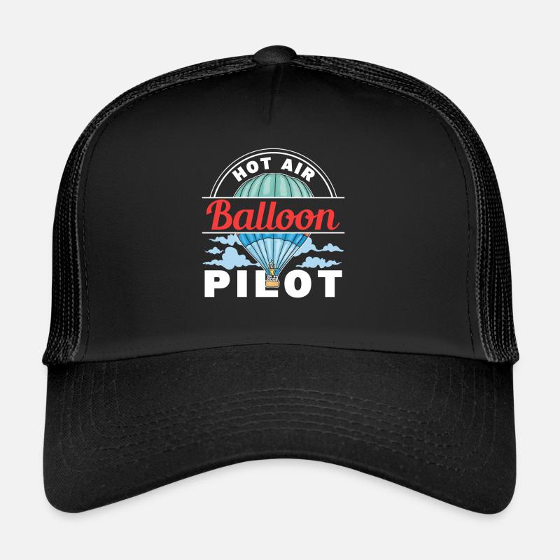 Heißluftballon Pilot Ballonfahrer Ballonflug - Trucker Cap - Schwarz/Schwarz