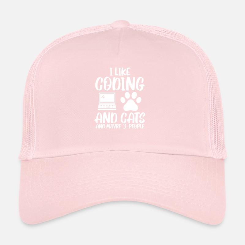 Programmeur Cat Coding Développeur Informatique Casquette trucker 