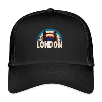 London Tower Bridge England Thames - Trucker Cap - black/black - Front