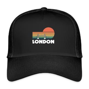 London Thames Tower Bridge England Westminster - Trucker Cap - black/black - Front