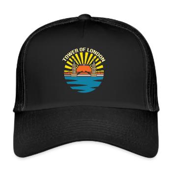 England Thames Tower Bridge Westminster - Trucker Cap - black/black - Front
