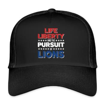 Lions Happiness Safari Afrique Savannah - Casquette trucker  - noir/noir - Devant