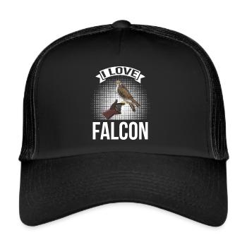 J’adore Falcon eagle falconry bird - Casquette trucker  - noir/noir - Devant