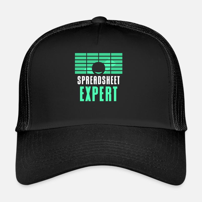 Spreadsheet Experte Buchhalter Tabelle Arbeit Trucker Cap