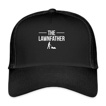 The LawnFather Father Papa Father's Day Gift - Trucker Cap - black/black - Front