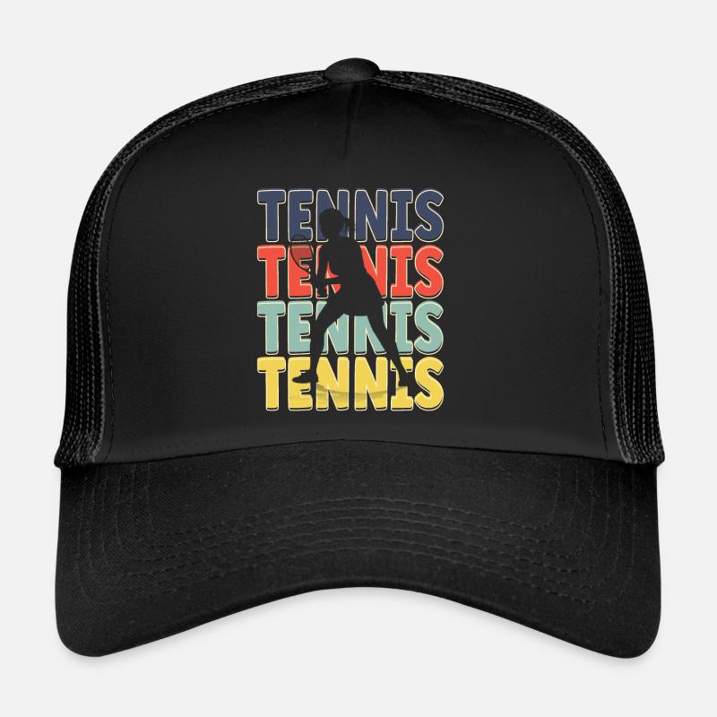 Cool Retro Text Silhouette Tennis Casquette trucker 