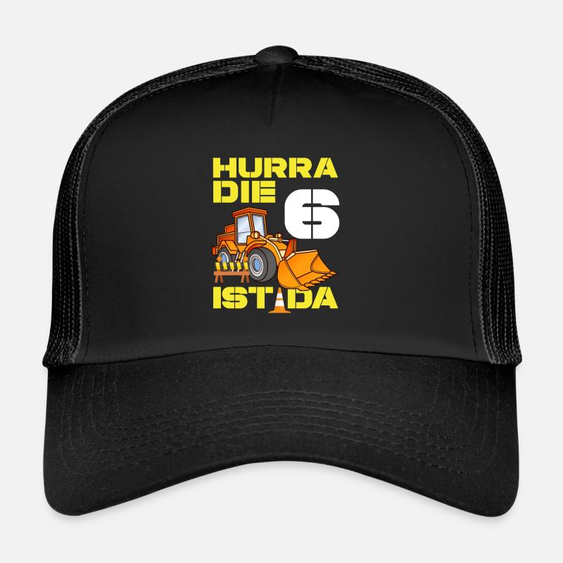 Bagger 6. Geburtstag Baggerfahrer Jungen Geschenk Trucker Cap