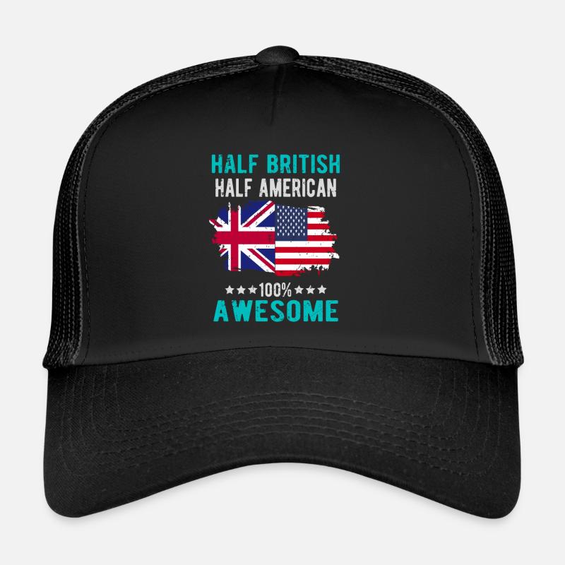 Moitié britannique moitié américain Casquette trucker 