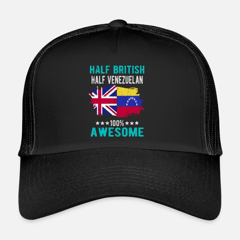 Half British Half Venezuelan Trucker Cap