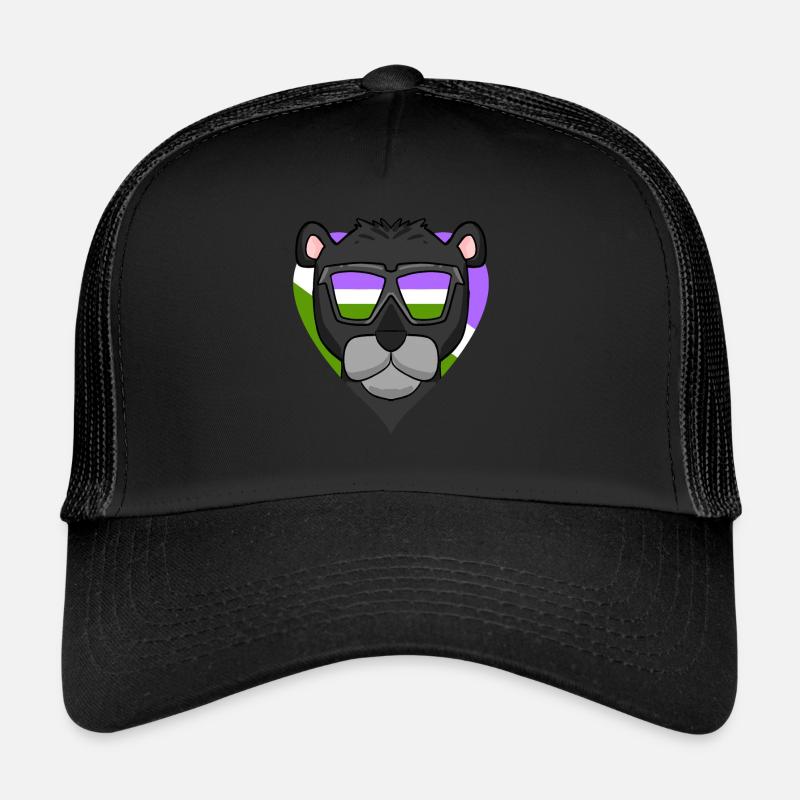 Panthère noire Genderqueer Casquette trucker 