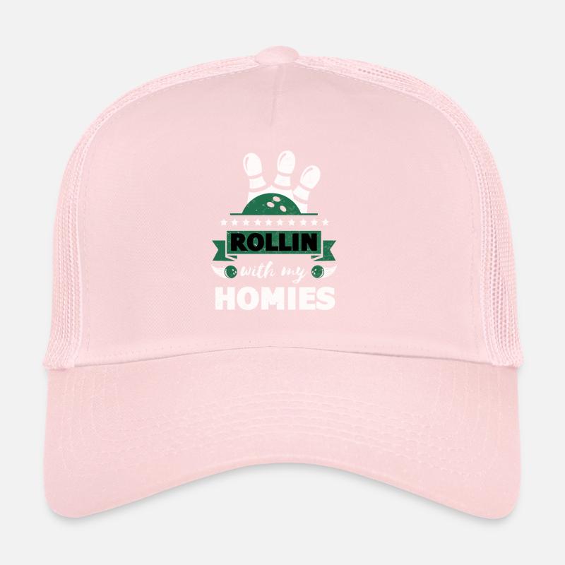 Rollin with my Homies Retro Bowling Geschenk Trucker Cap