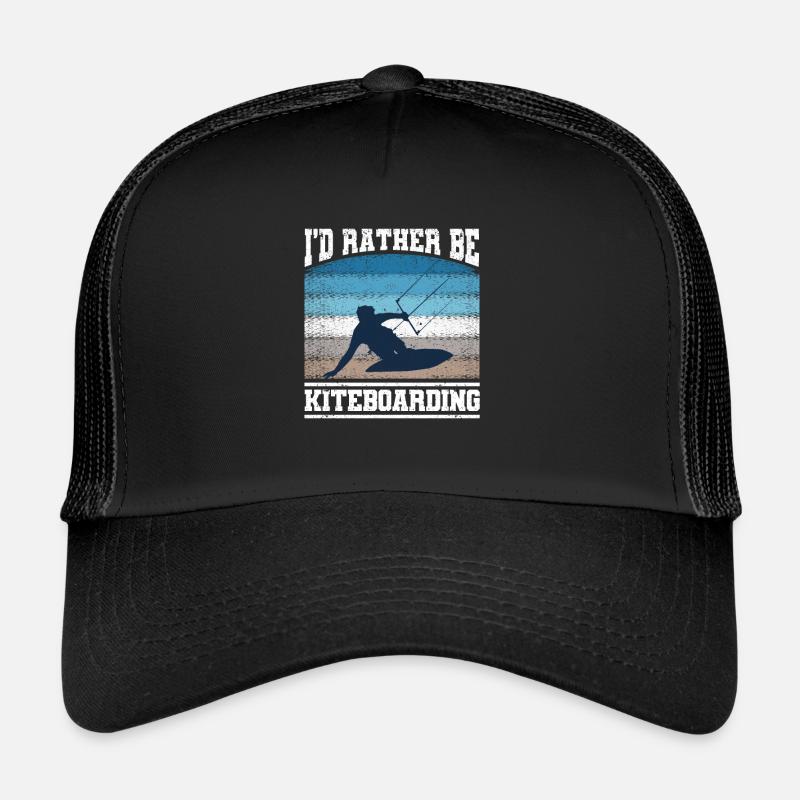 I'd rather Kiteboarding Funny Kitesurfing Trucker Cap