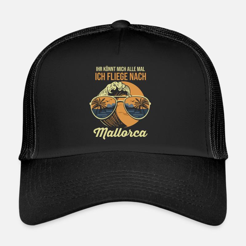 Ihr könnt mich alle mal ich fliege nach Mallorca - Trucker Cap - Schwarz/Schwarz