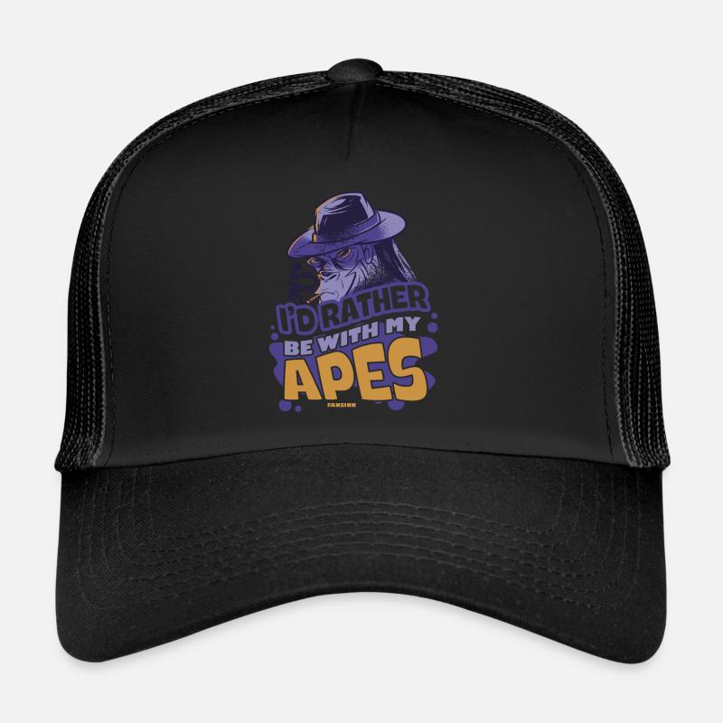 Je préfère être avec mes singes Casquette trucker 