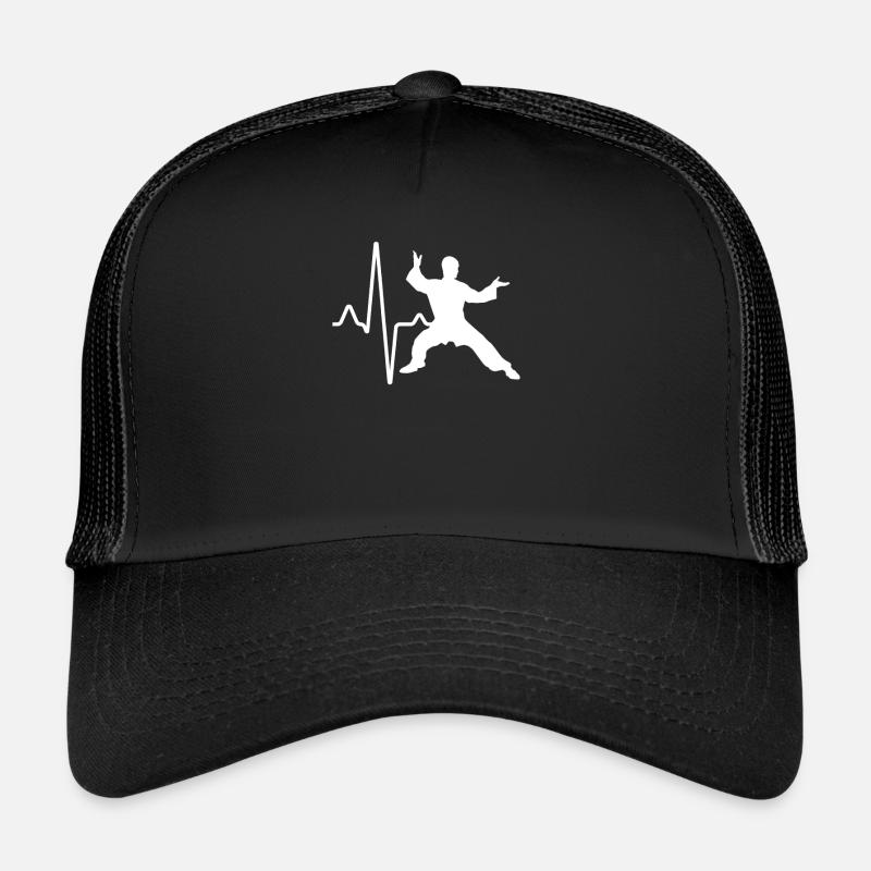 Karate Herzschlag - Trucker Cap - Schwarz/Schwarz