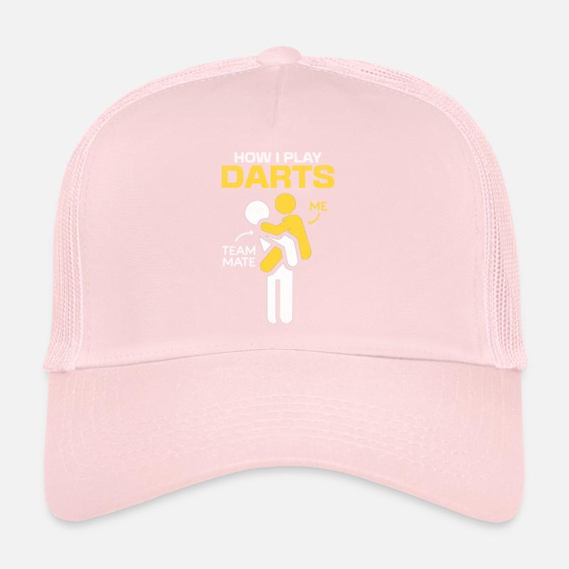 Drôle de joueur de fléchettes I Comment je joue aux fléchettes Drôle Casquette trucker 
