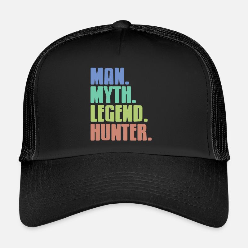 Retro Vintage Man. Myth. Legend. Hunter. Design Trucker Cap