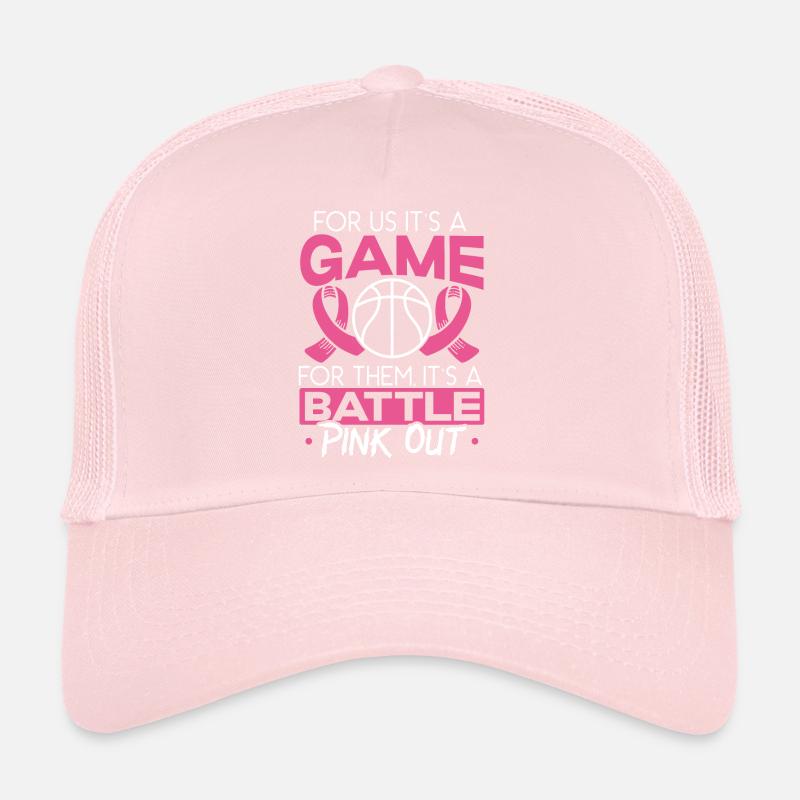 For Us It's A Game For Them It's A Battle Pink Out Trucker Cap