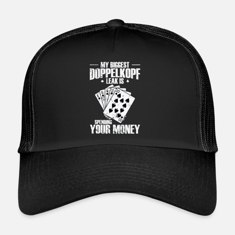 Ma plus grande fuite Doppelkopf est de dépenser votre argent Casquette trucker 